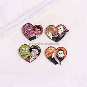 Broche de esmalte personalizado más nuevo, insignias de Metal de dibujos animados, pines de película de terror, producto artesanal de Metal - Product Image 3
