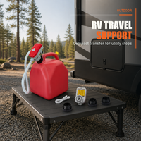Pompe de transfert de carburant portable en plastique avec câble USB-C, alimentation par batterie, débit de 3,2 gallons/minute pour utilisation en camping-car, tracteur, ferme, bateau