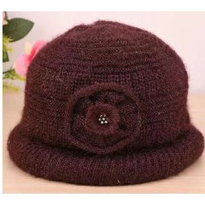 Chapeau Bob Rond en Éponge Bordeaux Doublé Polaire Chaud Hiver Femme Décontracté 54-56CM - Product Image 3