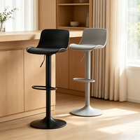 Tabouret de bar moderne en plastique, réglable en hauteur, pivotant, avec repose-pieds, pour îlot de cuisine, café, bar, mobilier de salle à manger à domicile
