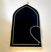 Tapis de prière pliable personnalisé avec sac, antidérapant, rembourré, en polyester, cadeau islamique pour le Ramadan et l'Aïd