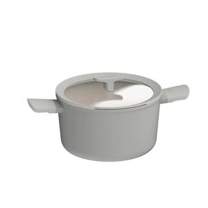 Casserole antiadhésive Balance Moonmist avec couvercle, gris, 24x14cm, pour soupes et bouillons - Product Image 1