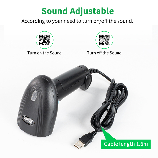 Barcode Scanning 1D/2D Wired Barcode Scanner Handheld Laser Scanners Price Bar Code Reader TH-U18