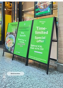 Expositor de Carteles para Exteriores, Vertical, de Doble Cara, Metálico, con Base, Reemplazable, Modelo para Promoción y Reclutamiento - Product Image 4