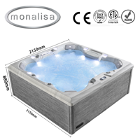 Bain à remous de luxe Monalisa pour l'extérieur, spa jacuzzi avec jets d'hydrothérapie pour la maison, le jardin, la villa, 6 personnes