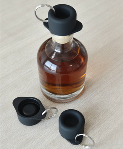 Tapón <span class=keywords><strong>de</strong></span> <span class=keywords><strong>silicona</strong></span> <span class=keywords><strong>de</strong></span> grado alimenticio sin BPA, hermético, a prueba <span class=keywords><strong>de</strong></span> fugas, reutilizable, con llavero, para mantener frescas las bebidas - Product Image 2