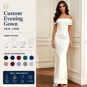ผู้ผลิตชุดราตรีสีขาวแบบเปิดไหล่ขายส่ง - Product Image 1