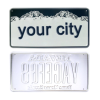 Mini plaque d'immatriculation de Sublimation, taille américaine personnalisée, noir, numéro de voiture imprimable, métal, aluminium vierge