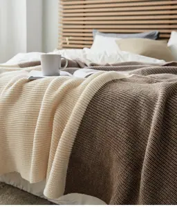 Nouveau design de couverture en laine au crochet couverture de canapé tricotée de grande taille