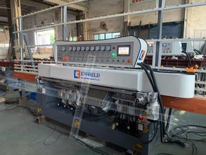 Machine de découpe de verre verticale Eworld à 9 broches, pour bords droits et arrondis, alimentée par <span class=keywords><strong>moteur</strong></span> 380V, usine de fabrication Shandong - Product Image 4