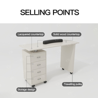 Ensemble de chaises de table de manucure au design moderne professionnel Turri avec collecteur de poussière meubles de salon pour bureau d'ongles