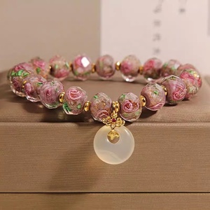 Bracciali in vetro lucciola perline braccialetto bagliore nel buio per le donne vetro <span class=keywords><strong>Murano</strong></span> luminoso perline <span class=keywords><strong>gioielli</strong></span> - Product Image 6