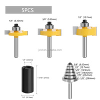 Dapat disesuaikan 1/4 ''panjang Router lurus bit & CNC control End Mill untuk Pertukangan Kayu & pintu ukiran