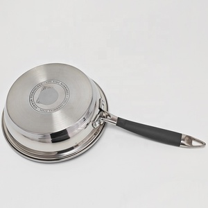 Sartén gourmet sin agua sin grasa <span class=keywords><strong>acero</strong></span> inoxidable quirúrgico 304 utensilios de cocina sartén de borde enrollado ancho para cocinar <span class=keywords><strong>en</strong></span> la cocina - Product Image 5