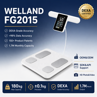 Balance connectée Welland pour la composition corporelle, synchronisation Bluetooth, approuvée par la FDA, 24 utilisateurs