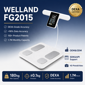 Balance connectée Welland pour la composition corporelle, synchronisation Bluetooth, approuvée par la FDA, 24 utilisateurs - Product Image 1
