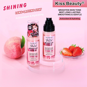 Kiss Beauty 120mL <span class=keywords><strong>Peach</strong></span> Scented Pearl Make up Fix Setting Spray Antioxidante e Hidratante Maquillaje Fix Spray Mist Finish - Product Image 2