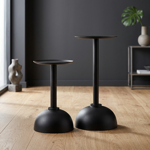 ชุดเชิงเทียนเหล็กสีดำ 2 ชิ้น ฐานทรงโดมทันสมัย สำหรับตกแต่งโต๊ะกลางบ้าน - Product Image 6