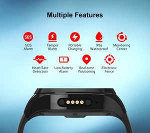 कैदियों के लिए पावर बैंक के साथ बाड़ छेड़छाड़ रोधी 4जी जीपीएस ट्रैकिंग स्मार्ट वॉच पहनने योग्य डिवाइस - Product Image 6