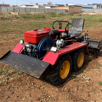 Tracteur agricole multifonctionnel 4x4 mini à quatre roues motrices, moteur diesel 25 CV, micro-tracteur de jardin