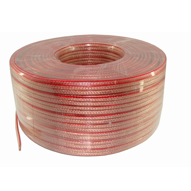 100meters Roll/ Plastic Reel 16 Gauge 2 Core OFC Speaker Cable Wire