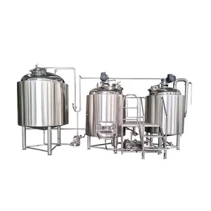 Máquina de fazer cerveja artesanal 500l 5bbl, equipamento industrial turnkey, com 3 vasilhas, cervejaria, sistema de equipamentos de fabricação de cerveja