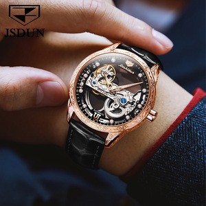 JSDUN 8917 OEM <span class=keywords><strong>Orologio</strong></span> da Polso Meccanico da Uomo di Lusso in Acciaio Inossidabile, Classico, Impermeabile, Luminoso, <span class=keywords><strong>Automatico</strong></span> con Bilanciere a Vista - Product Image 3