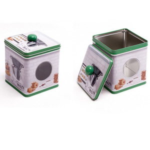 High Quality Italy Europe Food Grade Stackable Cookie Storage Metal Box <b>Christmas</b> <b>Tin</b> Can <b>Biscuit</b> Cookie <b>Tin</b> Box with Window - Product Image 3