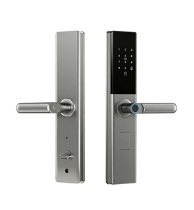 Cerradura Inteligente Electrónica Tuya <span class=keywords><strong>con</strong></span> Contraseña, Wifi, <span class=keywords><strong>Huella</strong></span> Dactilar, Biométrica, para Puerta Principal, Semiautomática, <span class=keywords><strong>con</strong></span> Manija - Product Image 1