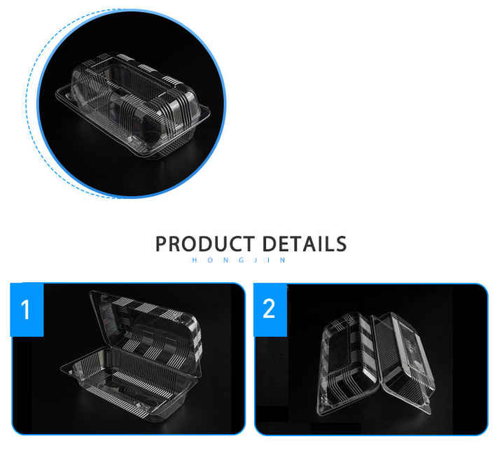 Transparent PET Plastic Bakery Food Clamshell Boxes with Lid ...
