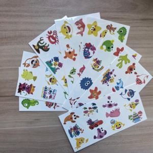 Tatouages temporaires pour enfants, 8 feuilles, 3,<span class=keywords><strong>1</strong></span> x 6,<span class=keywords><strong>1</strong></span> pouces, mignons, dessin animé, tortues ninja, Noël, autocollants pour le corps, art corporel pour enfants, garçons - Product Image 3