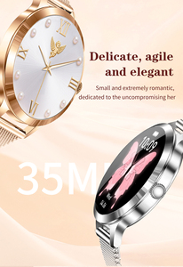 <span class=keywords><strong>Smartwatch</strong></span> T91 Ultra Compatto per Donne, Schermo AMOLED HD da 1,04 Pollici, Cassa in Metallo <span class=keywords><strong>Oro</strong></span> Rosa e Argento, Impermeabile, Tracker Fitness - Product Image 3