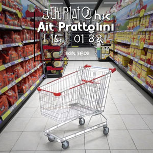 Тележка для покупок в супермаркете, сетчатая структура, прочный пластик, металл и сталь, полипропиленовый материал с обработкой поверхности PU - Product Image 3