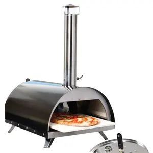 Vs Populaire Kleine Hout Camping Kachel Stone Fire Pizza Oven Draagbare Pizza Oven