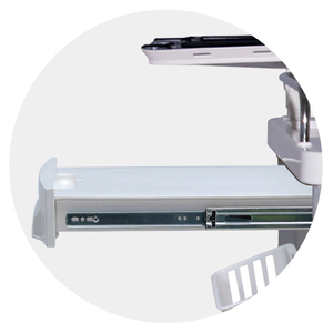 MN-EC007 Chariot d'urgence médical à 5 tiroirs verrouillables avec <span class=keywords><strong>support</strong></span> pour perfusion intraveineuse et porte-désinfectant pour les mains - Product Image 5