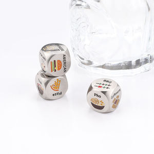 Ensemble de dés en métal vierges en acier inoxydable personnalisés avec motif de lettres colorées - Product Image 3