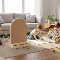 Tableau magnétique Art Déco UCI avec tiroir, design en bois écologique pour la maison, tableau d'écriture et de dessin portable, cadeau d'anniversaire