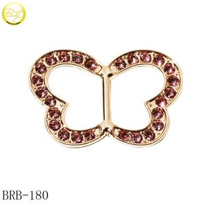 Tùy Chỉnh Bướm Hình Dạng Rhinestone Khăn Clip Nhẫn Mạ Vàng Đồ Lót Phụ Kiện Vàng Dây Đeo Phần Cứng Cho Đồ Bơi - Product Image 1