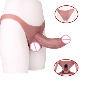Silicone Wearable Hollow <b>Dildo</b> Pants Strap on Harness for Men Soft Penis Extender Sleeve Panties for Couple's Sex Pleasure - Product Image 1