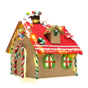 Puzzle miniature 3D DIY illumine le petit jouet de <span class=keywords><strong>maison</strong></span> de Noël en carton pour enfants - Product Image 1