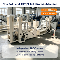 Machine commerciale de conversion de serviettes en papier à 8 sorties avec couvercle de sécurité, pour pliage non plissé 1/2, 1/4, 1/6, 1/8, 230 m/min