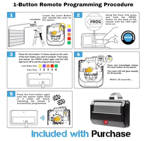 Télécommande d'ouverture 891LM avec 5 boutons d'apprentissage colorés et clip <span class=keywords><strong>de</strong></span> fixation pour pare-soleil - Product Image 6