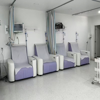 Fauteuil de dialyse électrique médical inclinable pour perfusion, chimiothérapie, transfusion sanguine, hôpital, clinique, avec poteau IV, personnalisable, fabricants