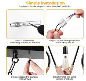 Prix bon marché d'usine nouvelle lampe suspendue décorative en métal noir simple et moderne - Product Image 2