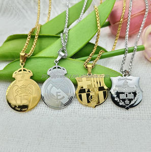 Collar del FC <span class=keywords><strong>Barcelona</strong></span> Chapado en Oro de 18k, Personalizado, Moderno, Regalo para Hombre, Joyería de Acero Inoxidable, Venta Caliente - Product Image 4