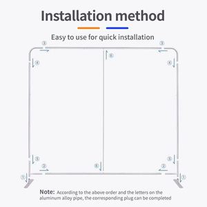 Custom Portable Tradeshow Display Booth <b>Stand</b> <b>Backdrop</b> 10ft 250GSM Polyester Tension Fabric Waterproof UV Resistant - Product Image 4
