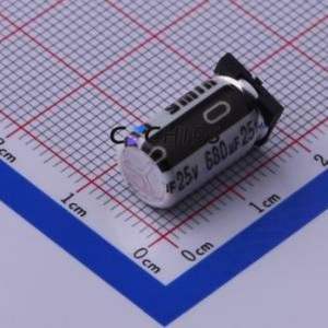 Condensateur solide SMD VPXD1501E681MVTM, D8xL15mm (Capacité : 680uF) (Précision : 20%) Tension nominale : 25V - Product Image 1