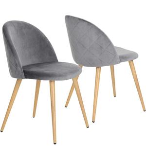 Luxe noir pas cher moderne en bois velours chaises tapissées de salle à manger - Product Image 4