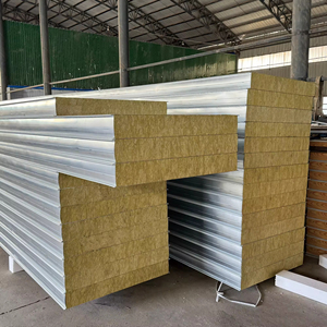 แผ่นผนังฉนวนกันความร้อน PU แบบแซนวิช  วัสดุหินวูล  สำหรับงานวิศวกรรมกันไฟ  ความหนาแน่นสูง  รุ่น A1  สำหรับทะเลทรายอตาคามา ประเทศชิลี - Product Image 1