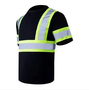 100% polyester thoáng khí phản quang Hi VIS Áo Thun